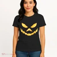 Jack O Lantern Face Halloween Spooky Women's T-Shirt thumb 4
