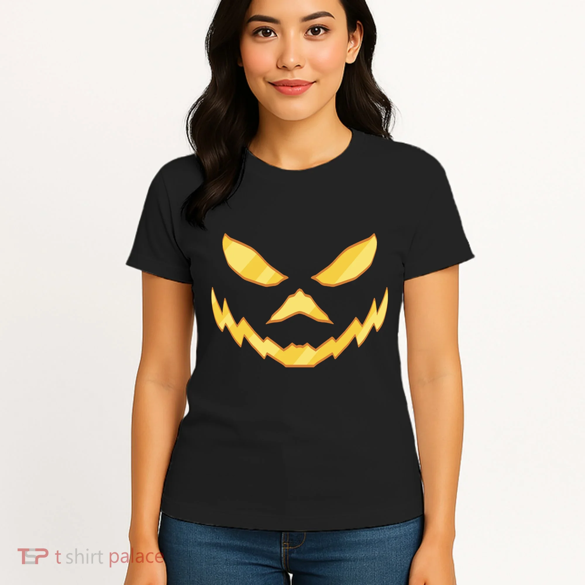 Jack O Lantern Face Halloween Spooky Women's T-Shirt