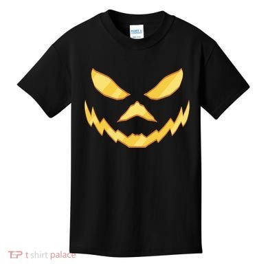 Jack O Lantern Face Halloween Spooky Kids T-Shirt