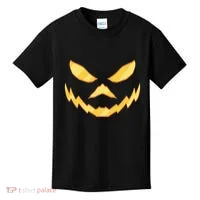 Jack O Lantern Face Halloween Spooky Kids T-Shirt thumb 0