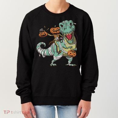 Jack O Lantern Riding T Rex Women's Sweatshirt