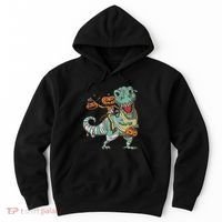 Jack O Lantern Riding T Rex Hoodie thumb 0