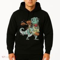 Jack O Lantern Riding T Rex Hoodie thumb 2