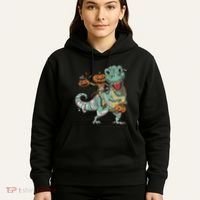Jack O Lantern Riding T Rex Hoodie thumb 5