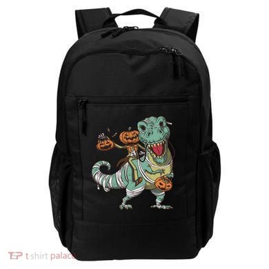 Jack O Lantern Riding T Rex Backpack