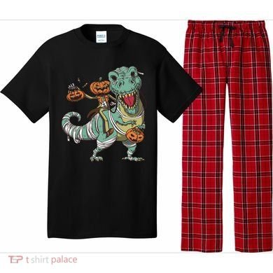 Jack O Lantern Riding T Rex Pajama Set