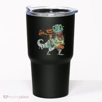Jack O Lantern Riding T Rex Tumbler thumb 0