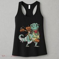Jack O Lantern Riding T Rex Women's Tank Top thumb 3