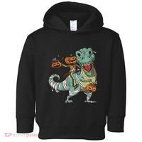 Jack O Lantern Riding T Rex Toddler Hoodie thumb 0