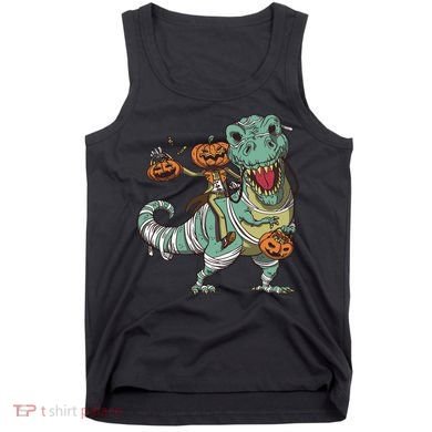 Jack O Lantern Riding T Rex Tank Top