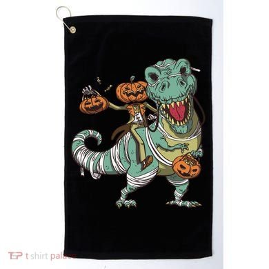 Jack O Lantern Riding T Rex Golf Towel