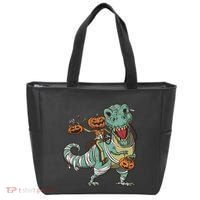 Jack O Lantern Riding T Rex Tote Bag thumb 0