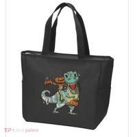 Jack O Lantern Riding T Rex Tote Bag thumb 3