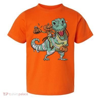 Jack O Lantern Riding T Rex Toddler T-Shirt