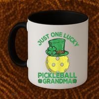 Just One Lucky Pickleball Grandma St Patricks Day Coffee Mug thumb 2