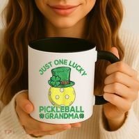 Just One Lucky Pickleball Grandma St Patricks Day Coffee Mug thumb 3
