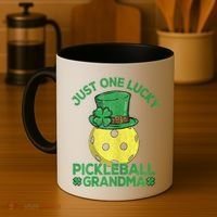 Just One Lucky Pickleball Grandma St Patricks Day Coffee Mug thumb 4