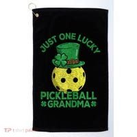 Just One Lucky Pickleball Grandma St Patricks Day Golf Towel thumb 0