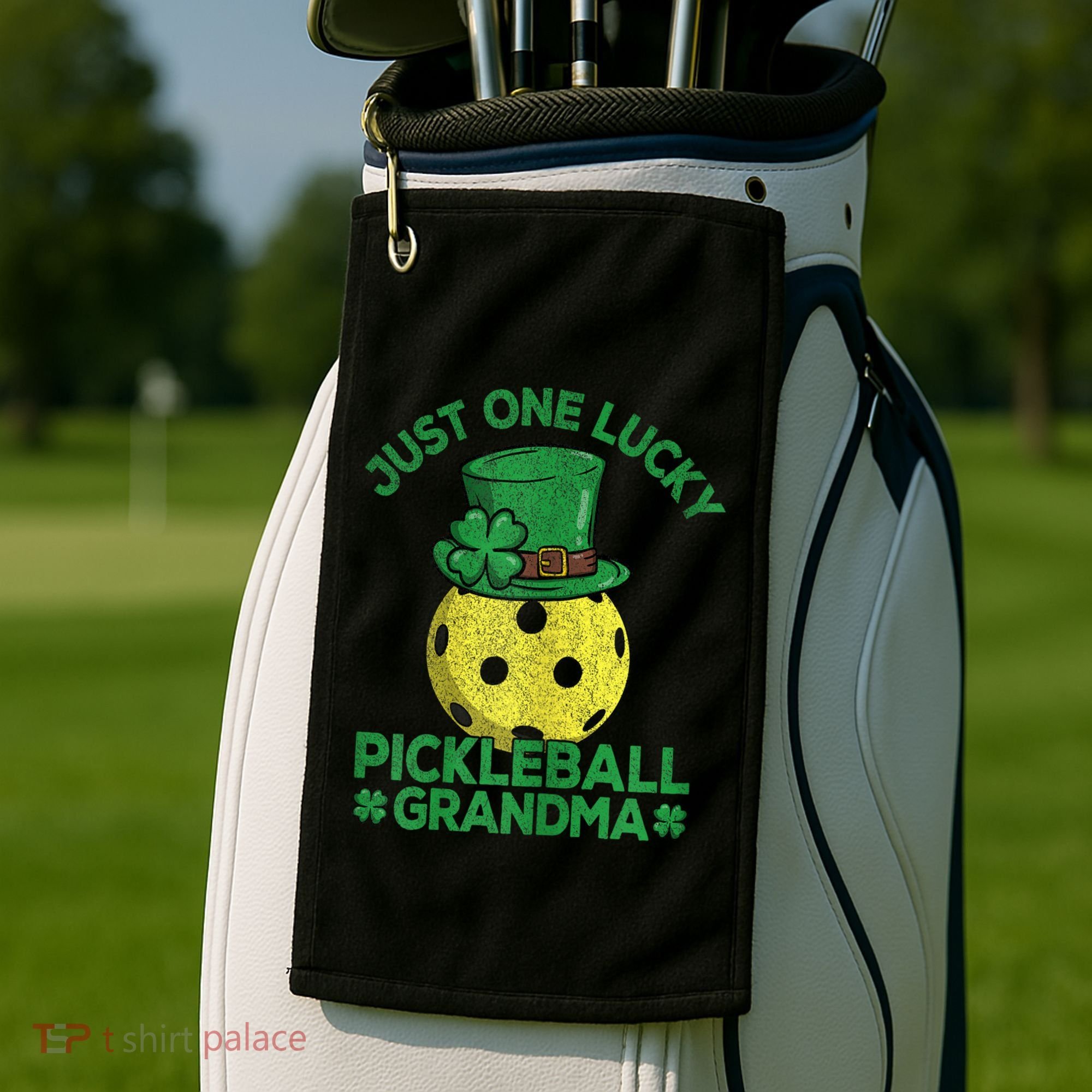 Just One Lucky Pickleball Grandma St Patricks Day Golf Towel