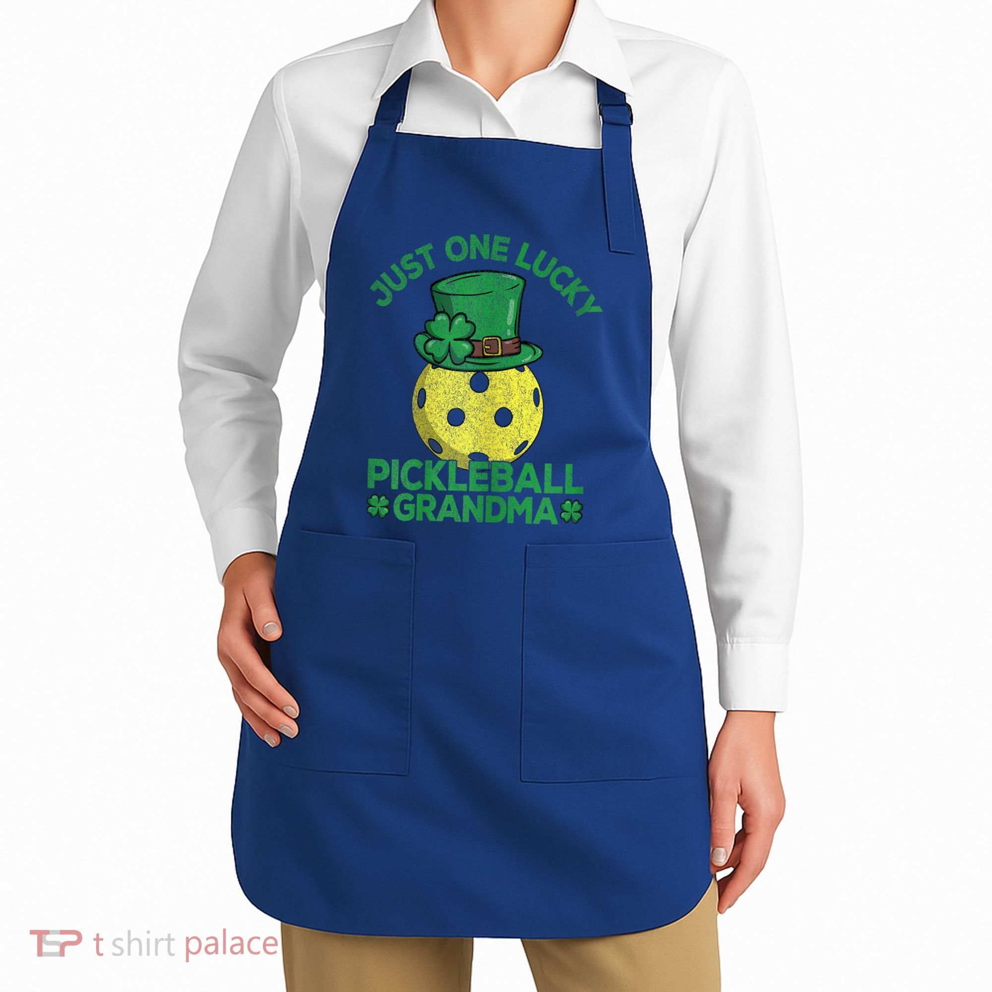 Just One Lucky Pickleball Grandma St Patricks Day Apron