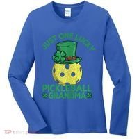 Just One Lucky Pickleball Grandma St Patricks Day Women's Long Sleeve Shirt thumb 0