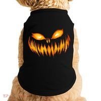 Jack O Lantern Scary Carved Pumpkin Face Halloween Doggie Tank thumb 0