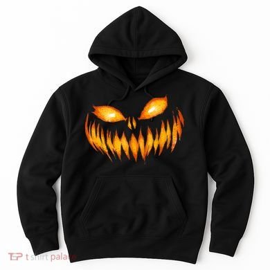 Jack O Lantern Scary Carved Pumpkin Face Halloween Hoodie