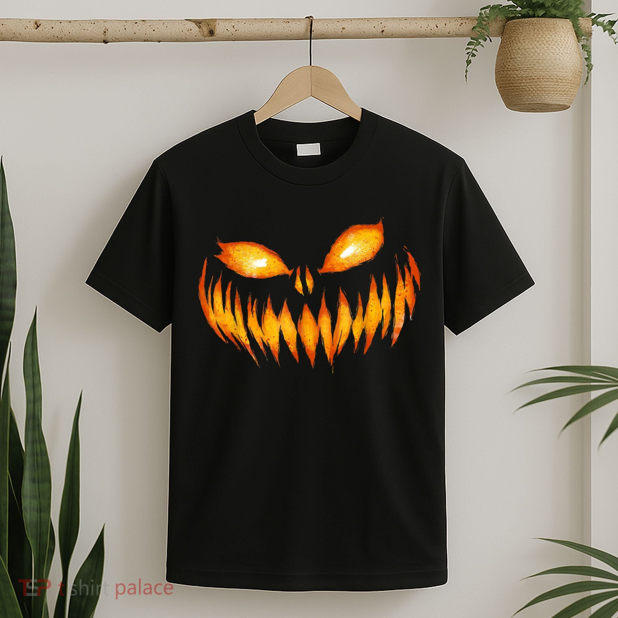 Jack O Lantern Scary Carved Pumpkin Face Halloween T-Shirt