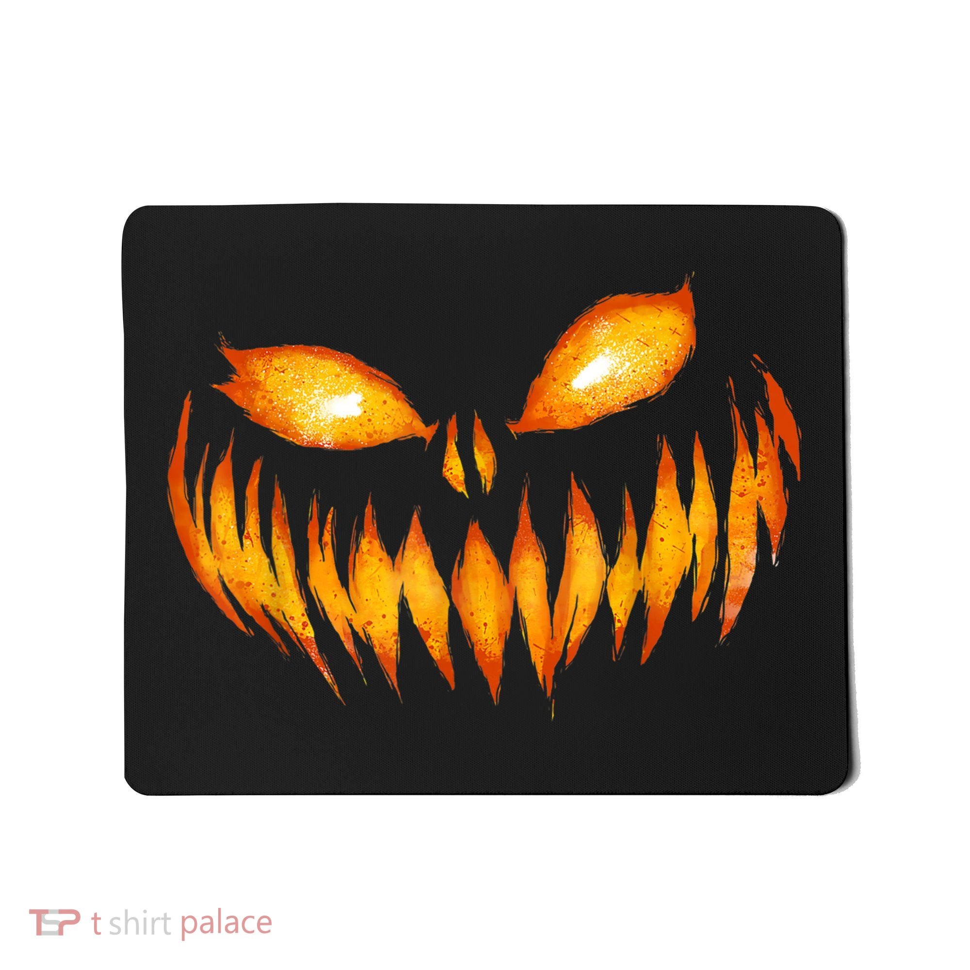 Jack O Lantern Scary Carved Pumpkin Face Halloween Mousepad