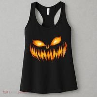Jack O Lantern Scary Carved Pumpkin Face Halloween Women's Tank Top thumb 3