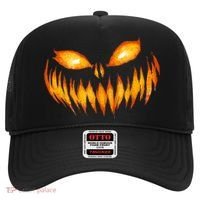 Jack O Lantern Scary Carved Pumpkin Face Halloween Hat thumb 0