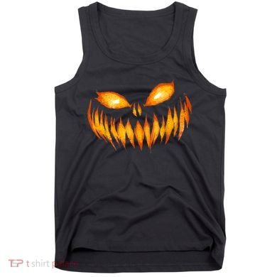 Jack O Lantern Scary Carved Pumpkin Face Halloween Tank Top