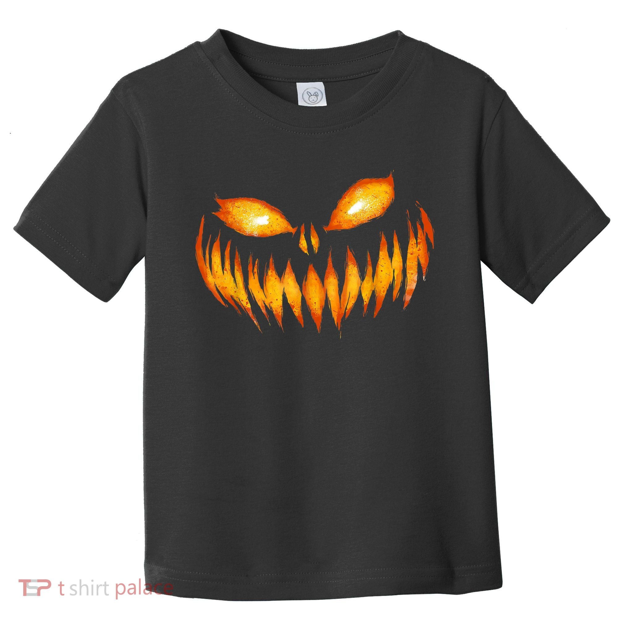 Jack O Lantern Scary Carved Pumpkin Face Halloween Toddler T-Shirt