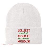 Jolliest Bunch of Assholes On This Side Nuthouse Beanie thumb 0