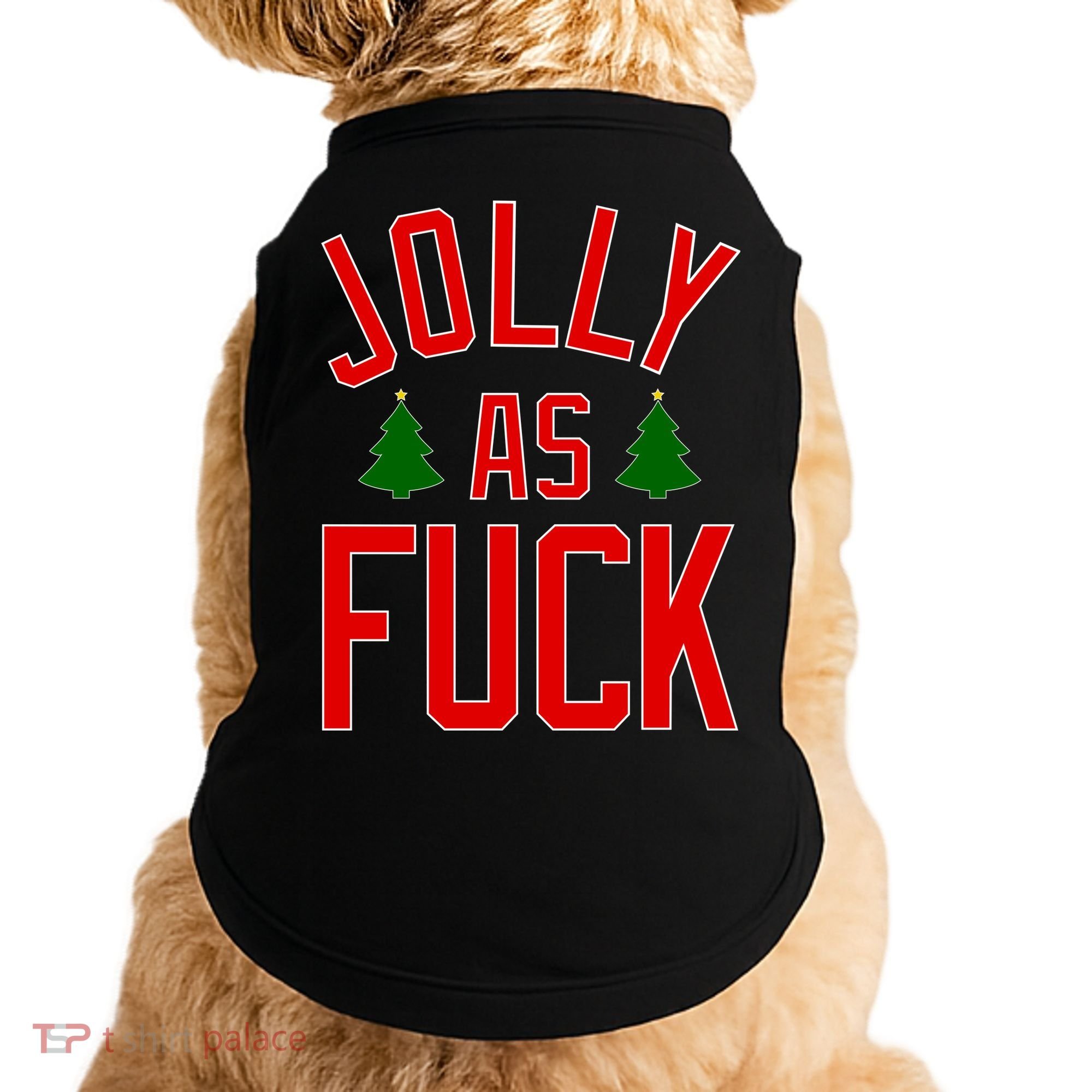 Jolly AF Funny Christmas Doggie Tank