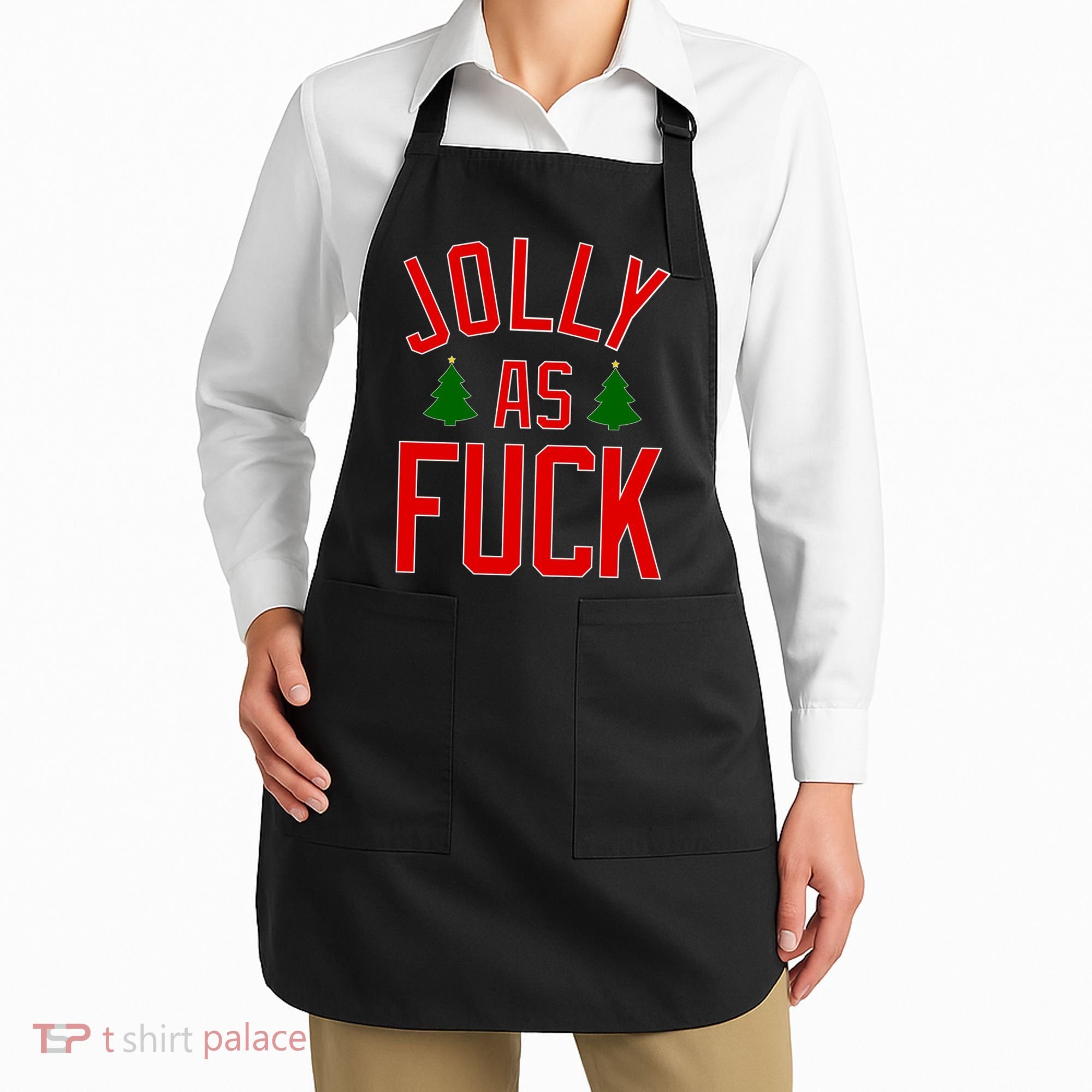 Jolly AF Funny Christmas Apron