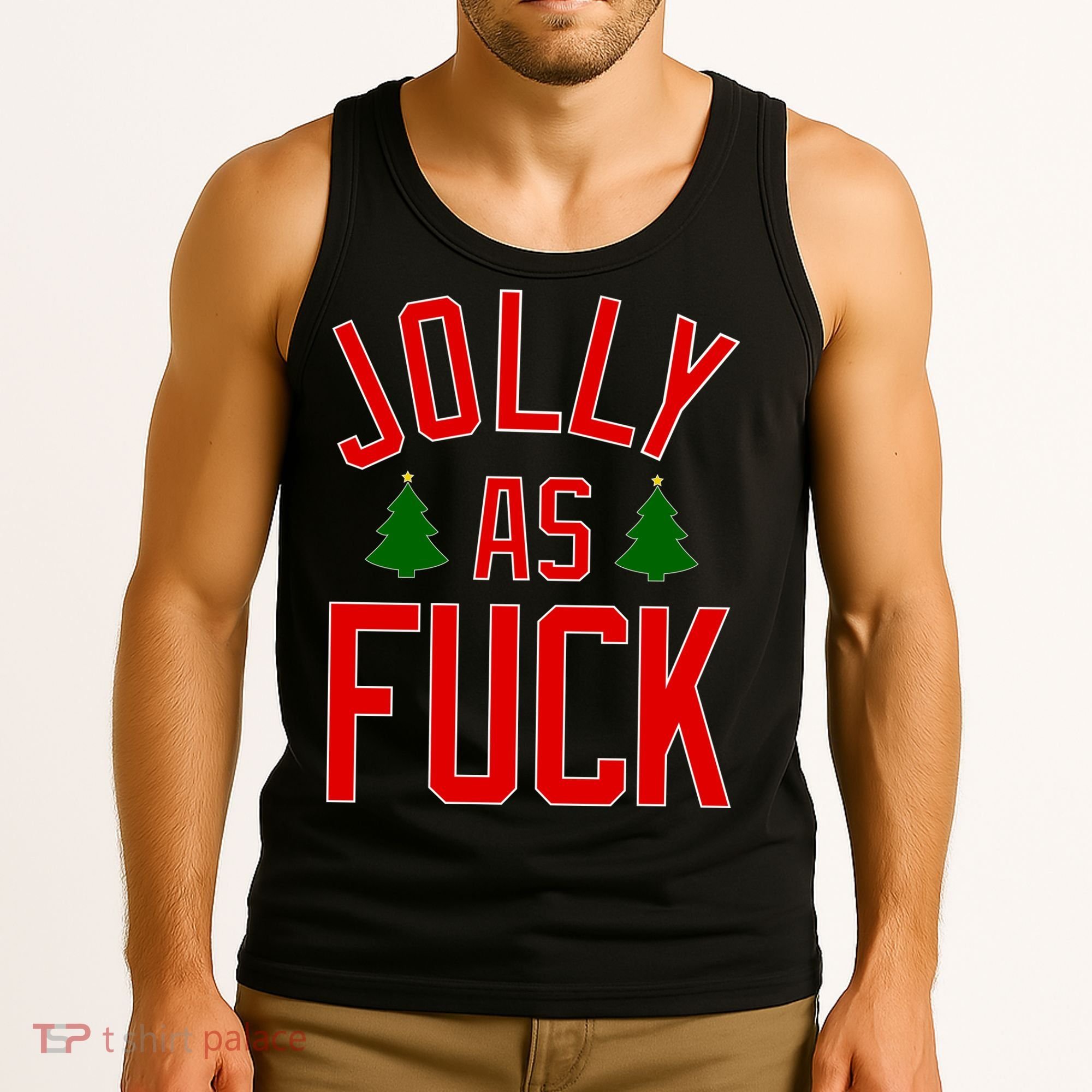 Jolly AF Funny Christmas Tank Top