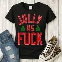 Jolly AF Funny Christmas Women's T-Shirt thumb 3