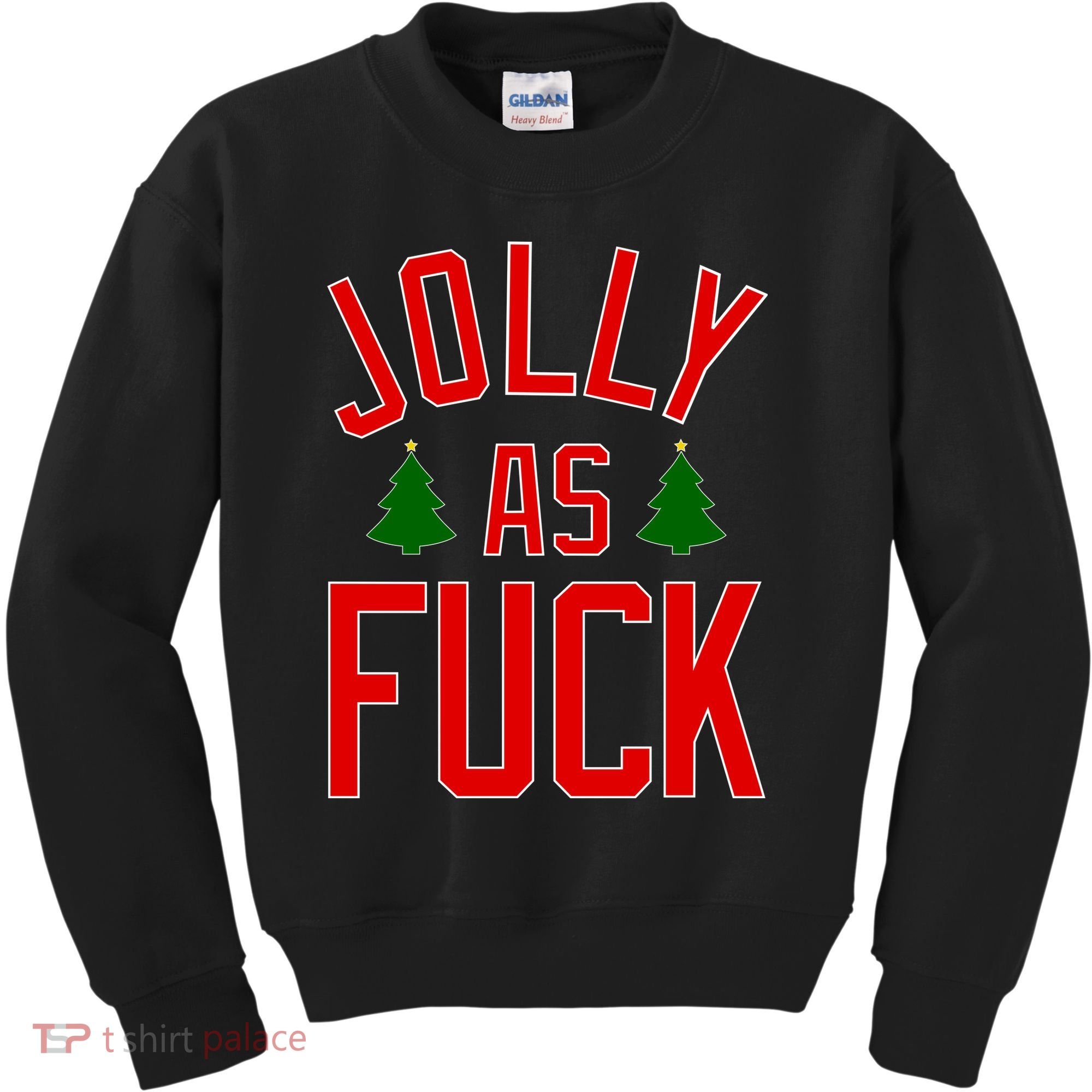 Jolly AF Funny Christmas Kids Sweatshirt