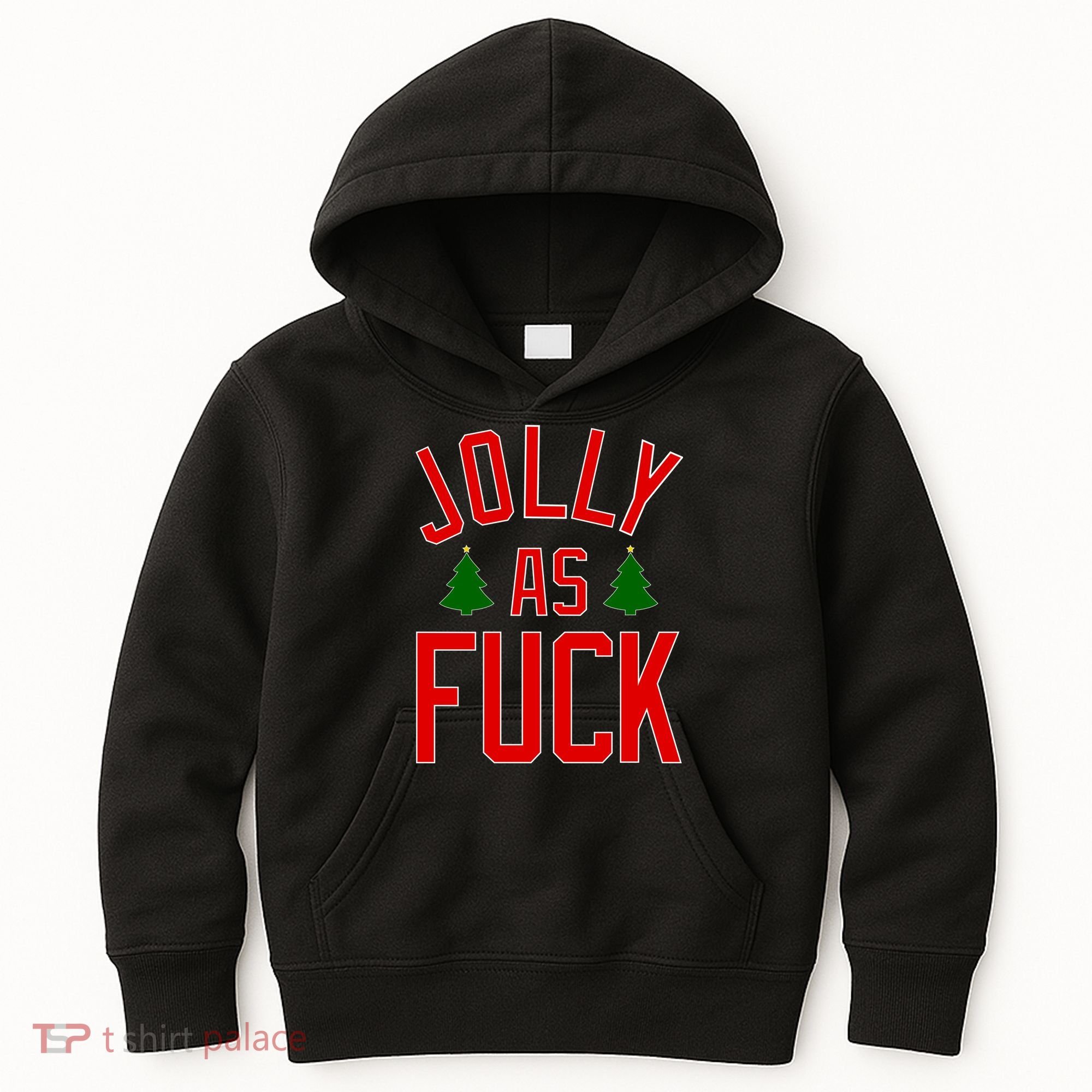 Jolly AF Funny Christmas Kids Hoodie