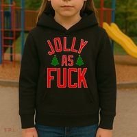 Jolly AF Funny Christmas Kids Hoodie thumb 3