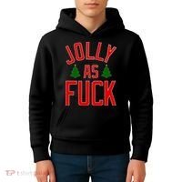 Jolly AF Funny Christmas Kids Hoodie thumb 4