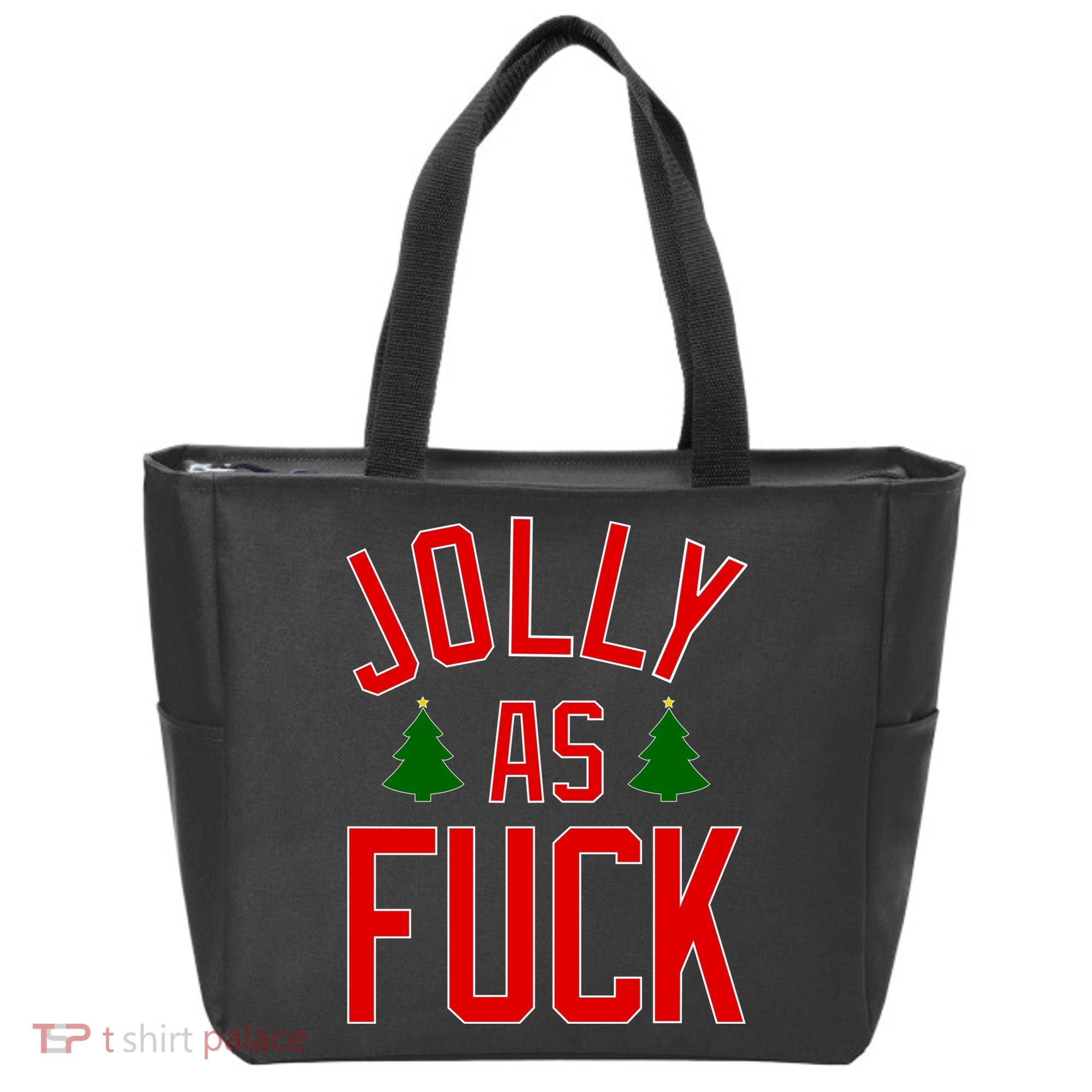 Jolly AF Funny Christmas Tote Bag