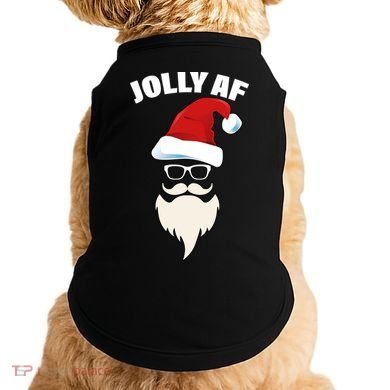Jolly Af Hipster Santa Doggie Tank