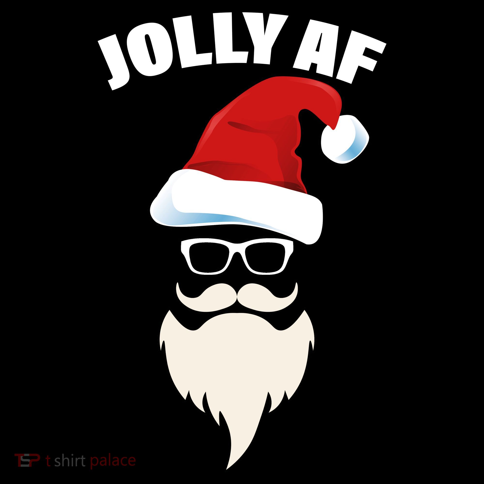 Jolly Af Hipster Santa Sweatshirt