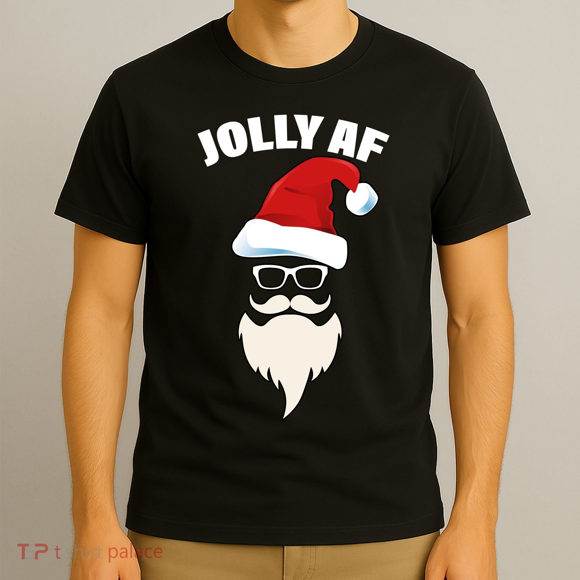 Jolly Af Hipster Santa T-Shirt