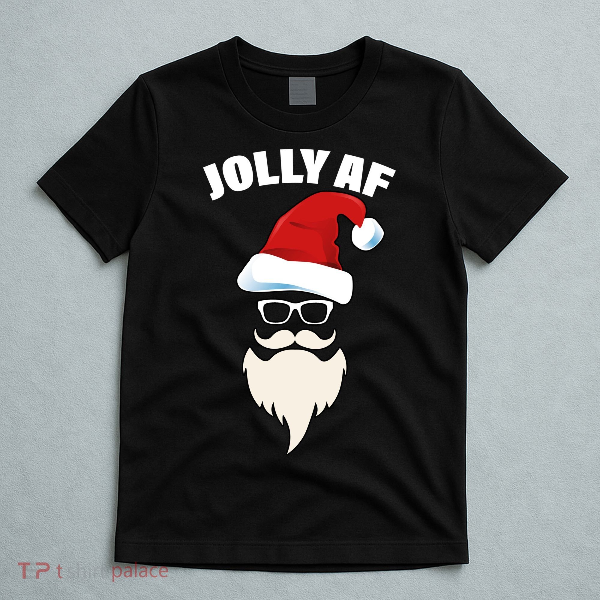 Jolly Af Hipster Santa T-Shirt