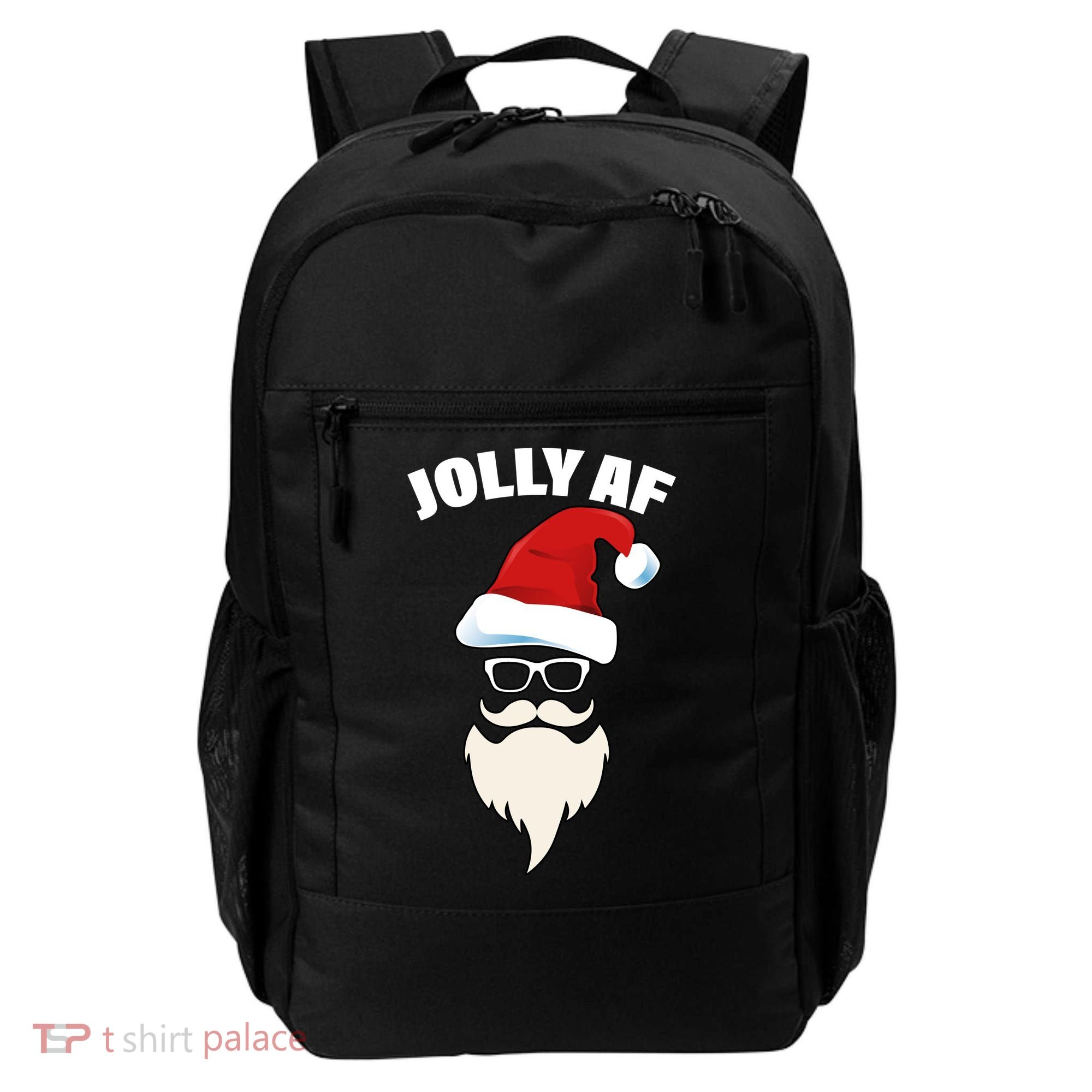 Jolly Af Hipster Santa Backpack