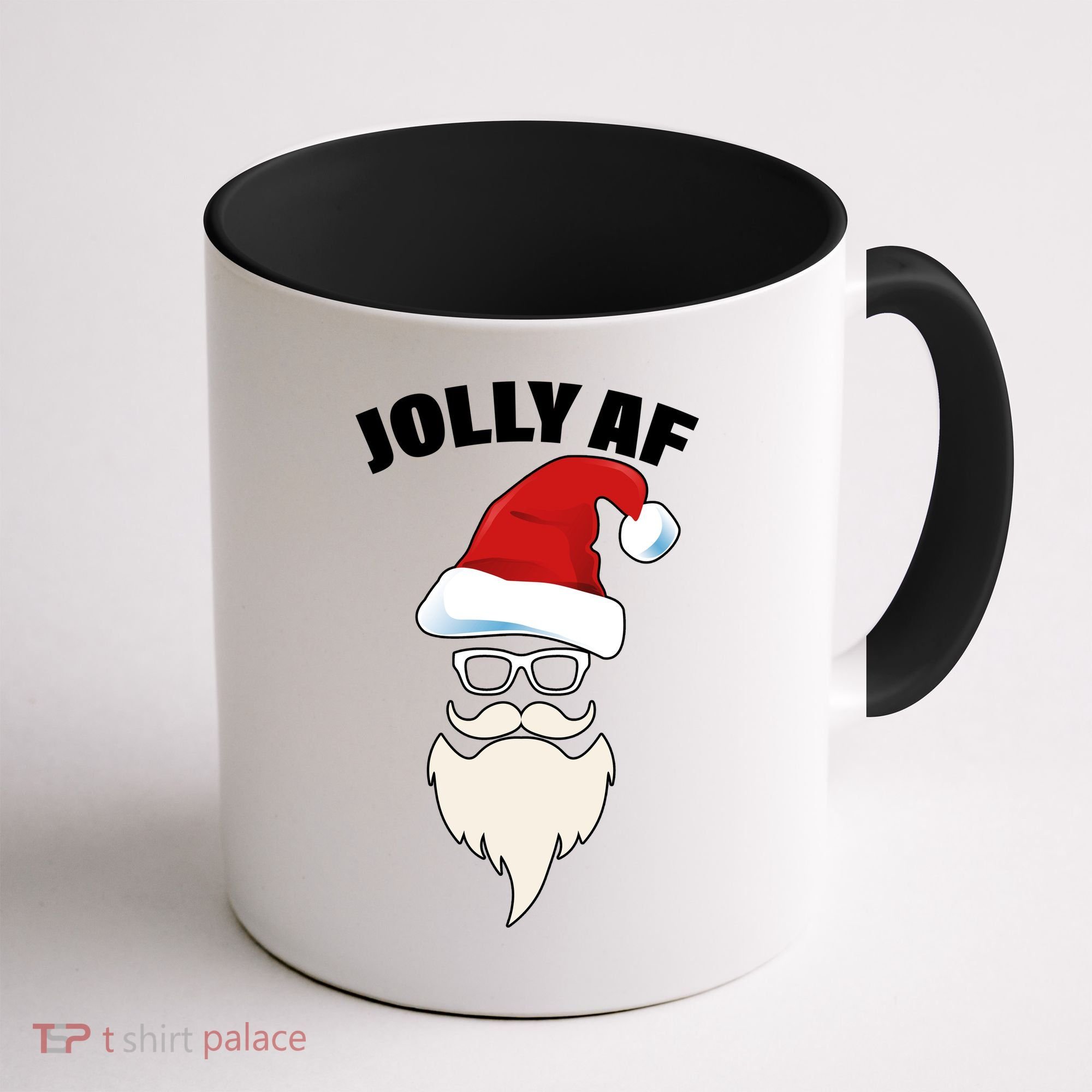 Jolly Af Hipster Santa Coffee Mug