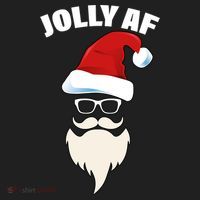 Jolly Af Hipster Santa Beanie thumb 2